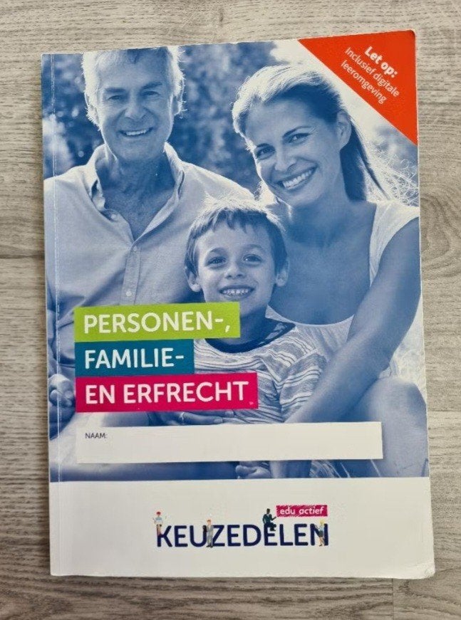 Personen-, Familie- en Erfrecht boek, Ophalen, Overige vakken, Boomjuridisch, Zo goed als nieuw