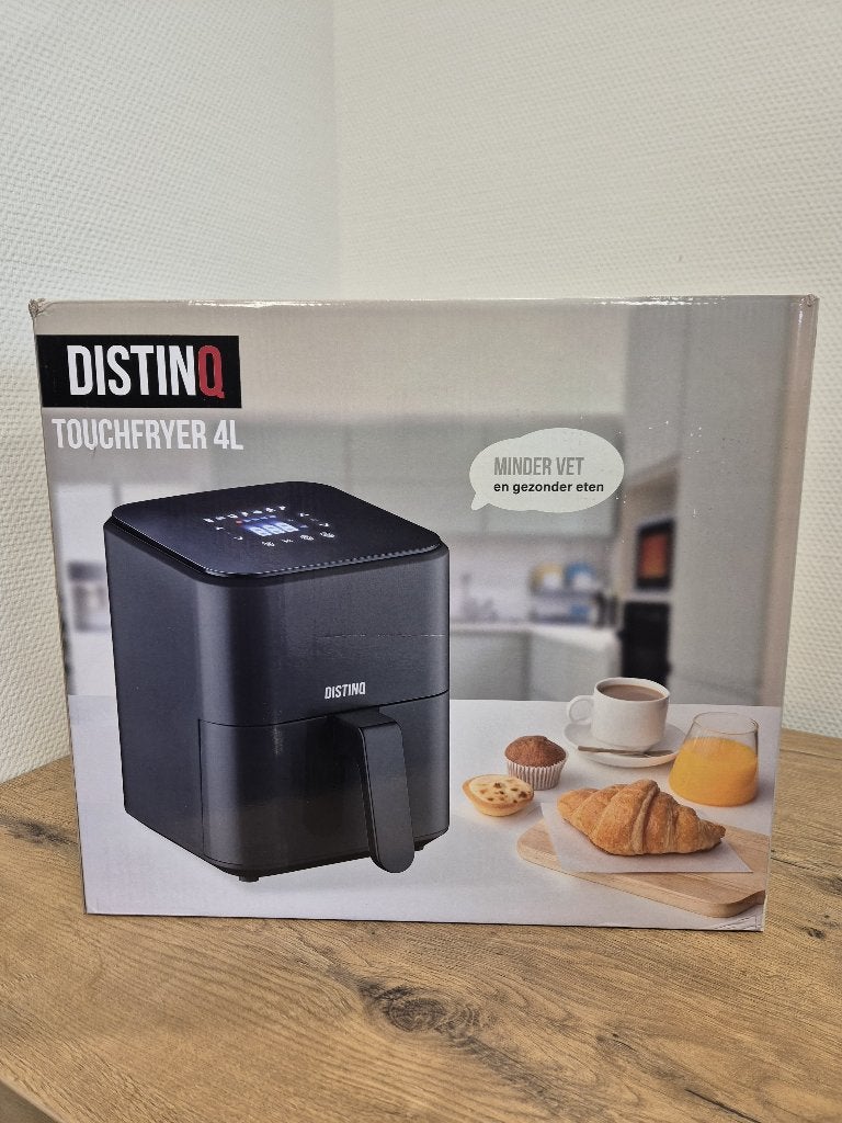 DistinQ Airfryer - 4 Liter - Zwart, Airfryer, 1500 gram of meer, Ophalen of Verzenden, Zo goed als nieuw