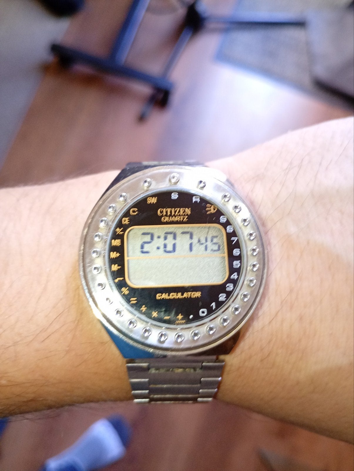Citizen 49-9315 Wetenschappelijke Rekenmachine Horloge 1978, Ophalen, Staal, Gebruikt, Staal