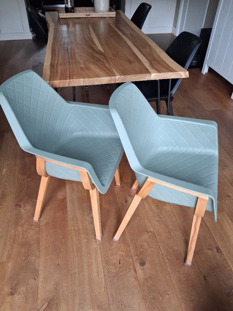 2 Rivièra Maison Amsterdam City dining chair groen, Twee, Overige kleuren, Zo goed als nieuw, Ophalen