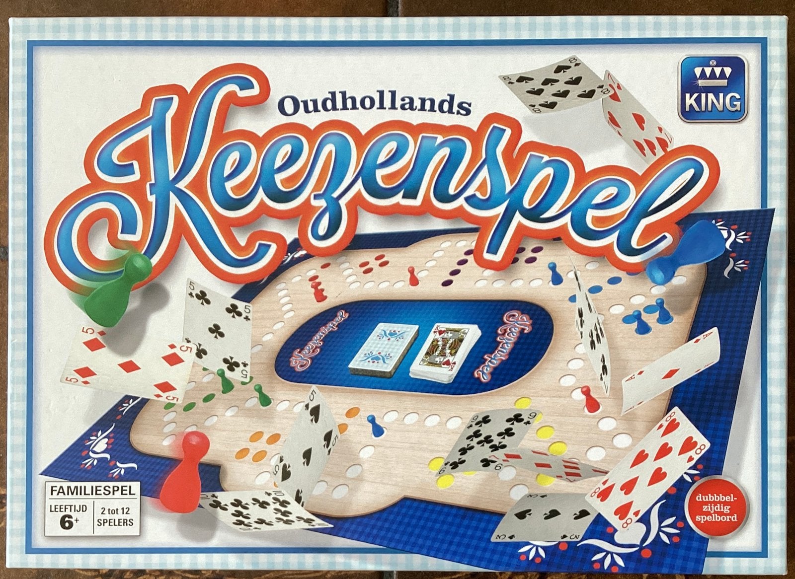 King Oudhollands Keezenspel met dubbelzijdig speelbord, Ophalen of Verzenden, Nieuw