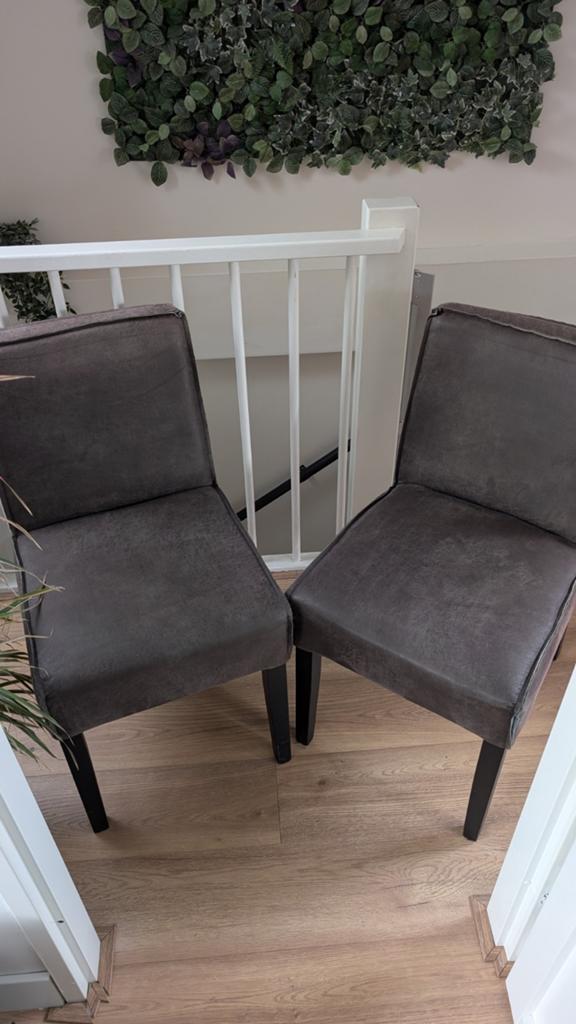 BePureHome Rodeo Eetkamerstoelen - Recycle leer - Zwart (4 s, Ophalen, Gebruikt, Zwart, Leer
