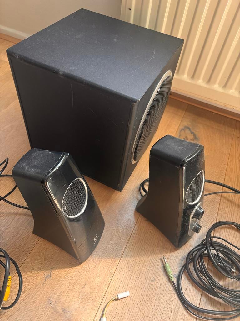 Logitech Z-523 2.1 Speakerset met Subwoofer, Audio, Tv en Foto, Luidsprekers, Gebruikt, Subwoofer, 120 watt of meer, Ophalen
