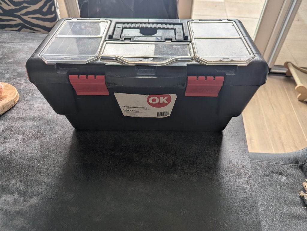 OK gereedschapskoffer, Doe-het-zelf en Verbouw, Gereedschapskisten, Ophalen, Gebruikt