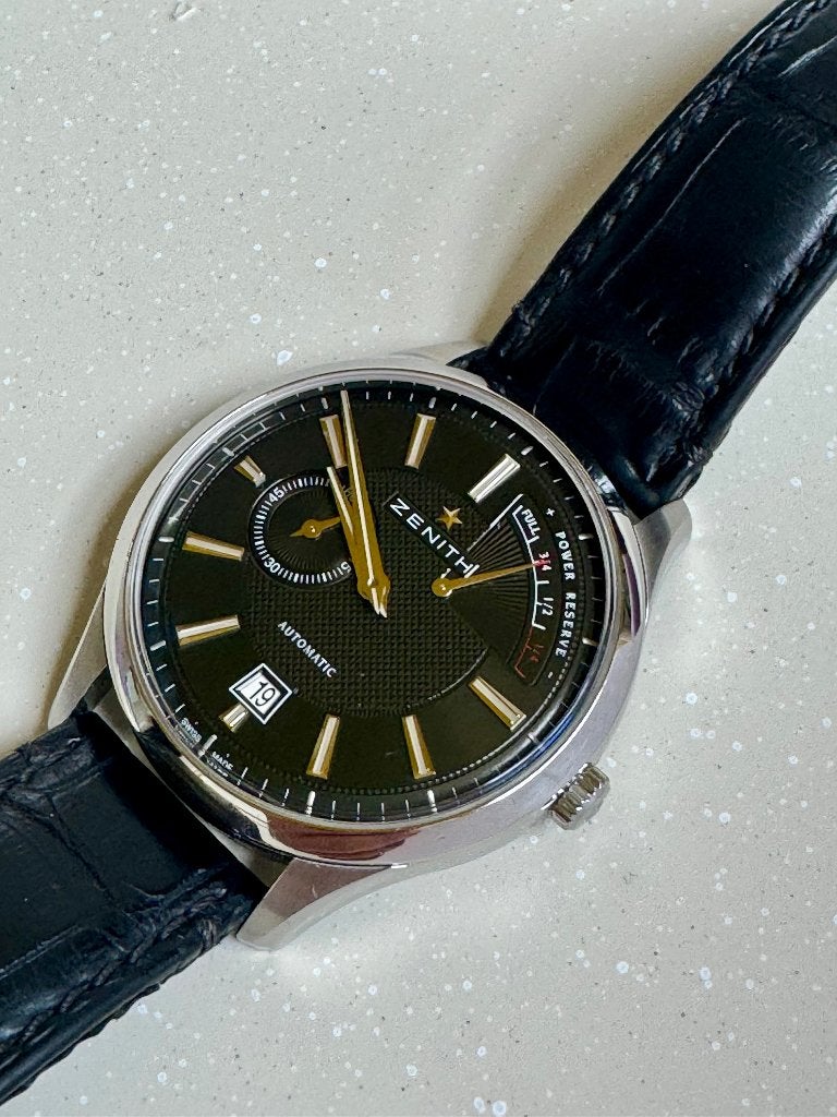 Zenith Captain Power Reserve | Full Set 2016 | Zeer goed, Overige merken, Leer, Staal, Polshorloge