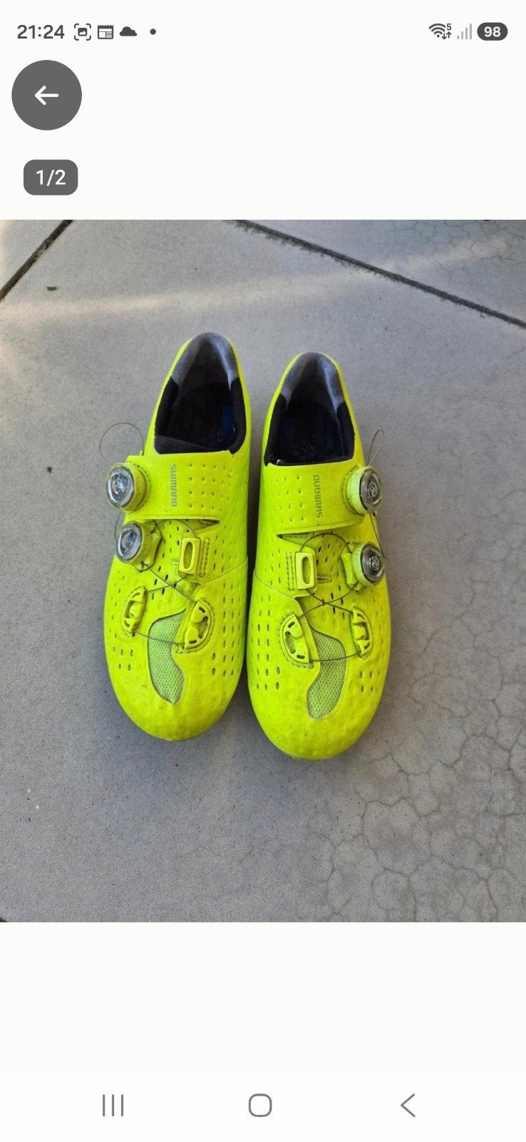 maay 41 unisex Shimano S-Phyre RC902 racefiets schoenen neon, Ophalen of Verzenden, Gebruikt, Schoenen