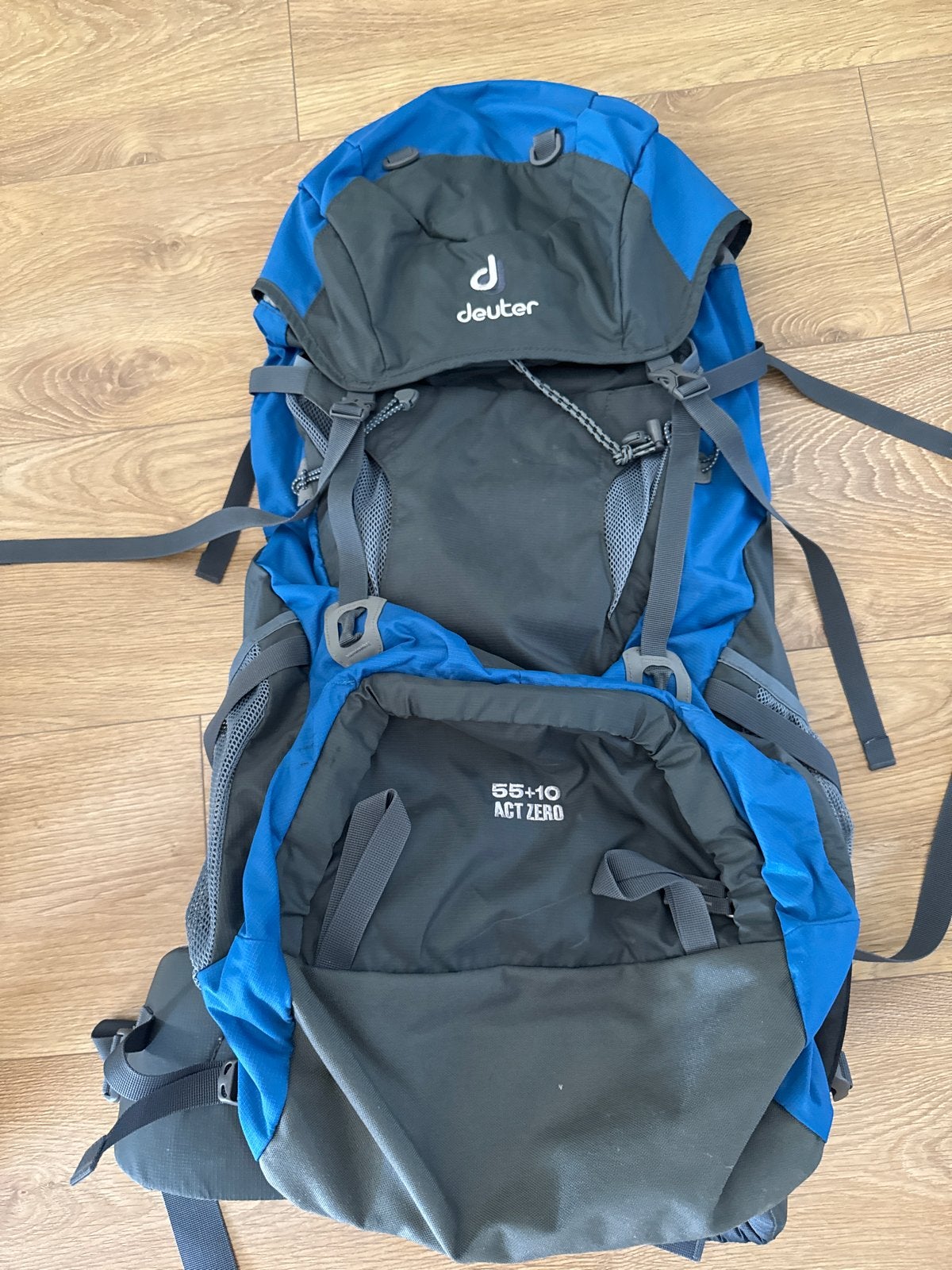 Deuter ACT Zero 55+10 Trekking Rugzak - Blauw/Grijs, Ophalen, Gebruikt, Rugzak