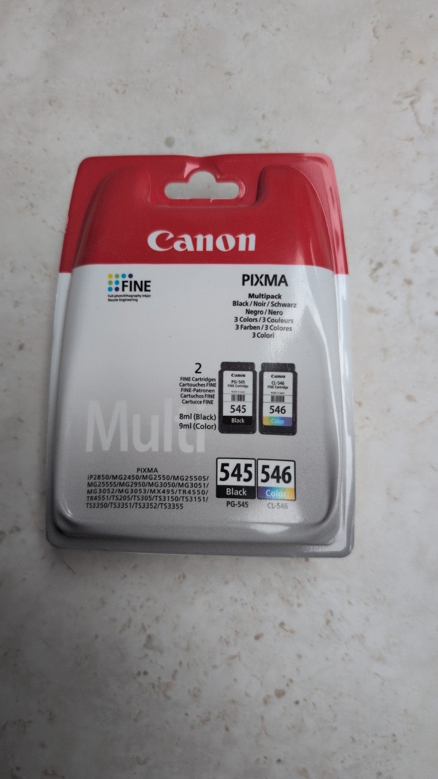 Inktcartridge Canon PG-545/CL-546 black & colour Pixma, Computers en Software, Printerbenodigdheden, Ophalen of Verzenden, Nieuw