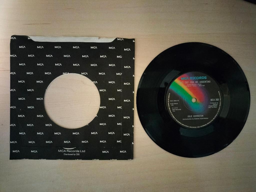 Julie Covington - Don't cry for me Argentina / Rainbow high, Gebruikt, 7 inch, Single, Ophalen of Verzenden