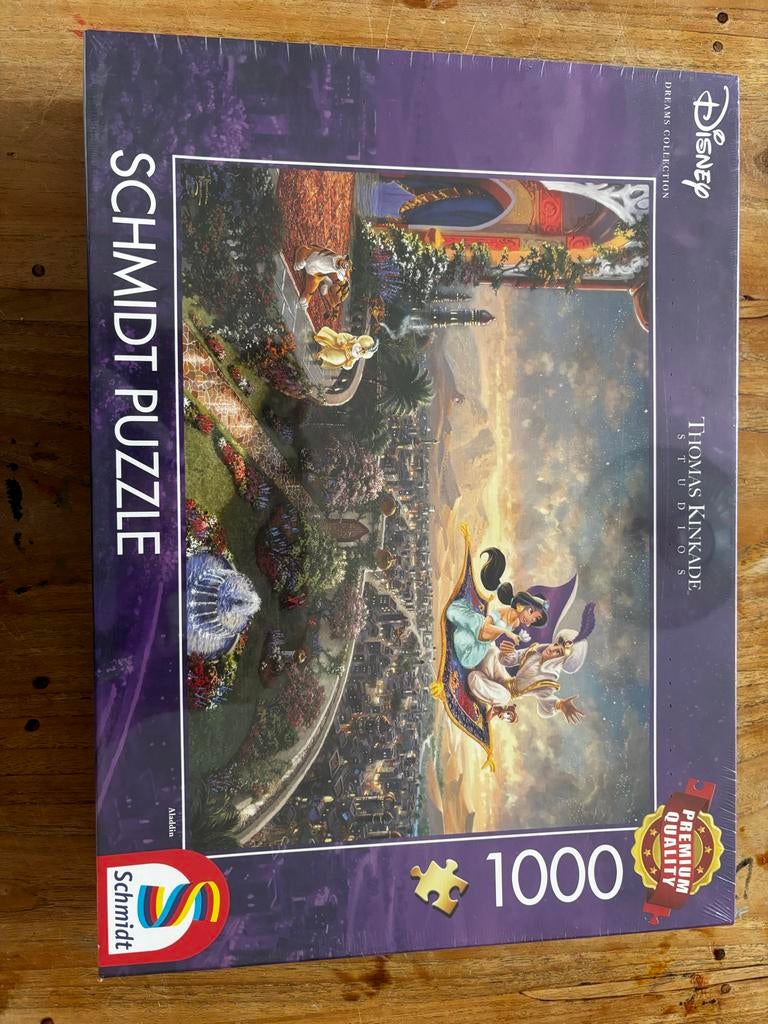 Thomas Kinkade Disney Aladdin Legpuzzel 1000 stukjes, Ophalen of Verzenden, 500 t/m 1500 stukjes, Nieuw, Legpuzzel