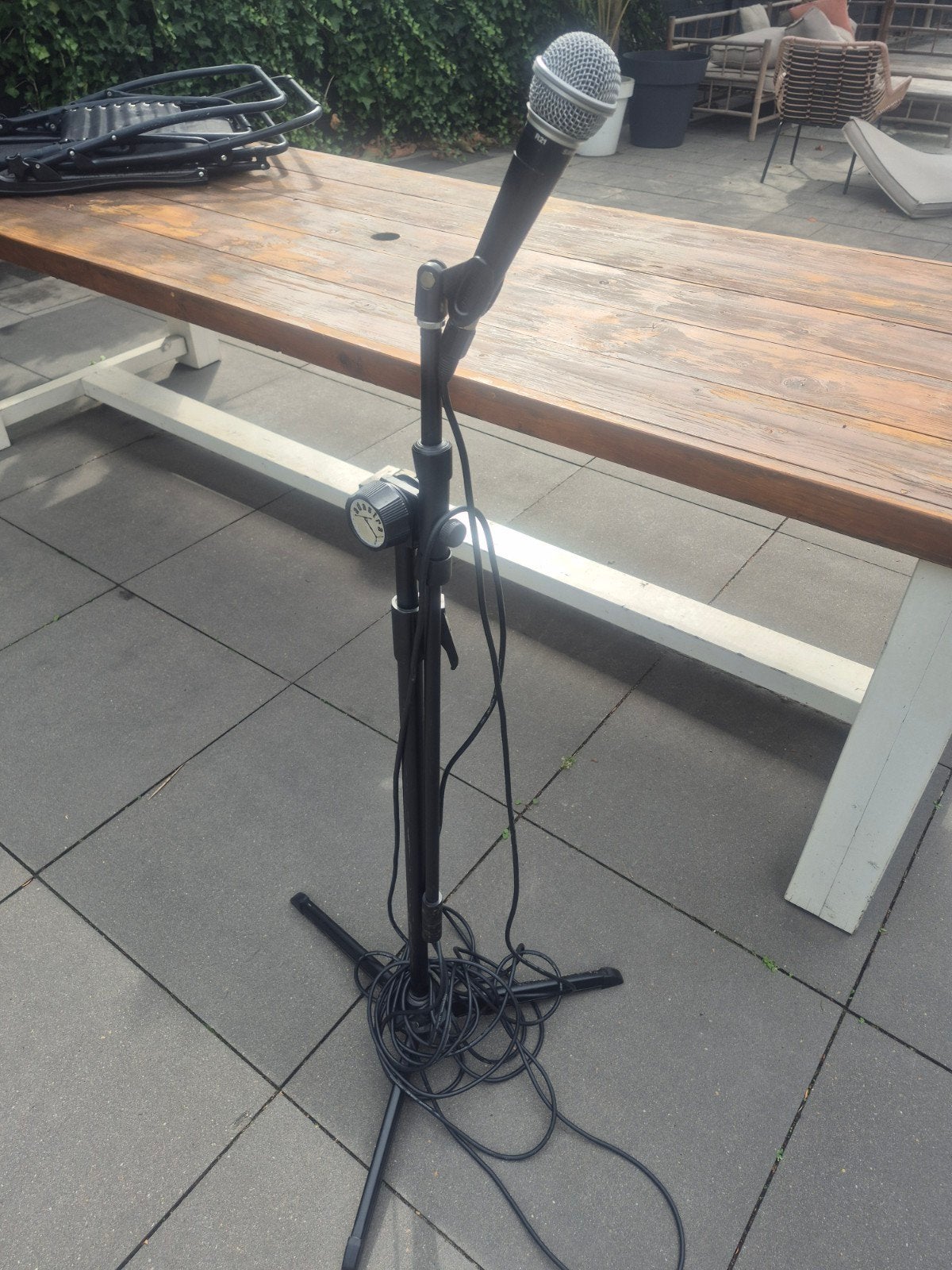 Zangmicrofoon met standaard en kabel, Ophalen, Gebruikt, Zangmicrofoon