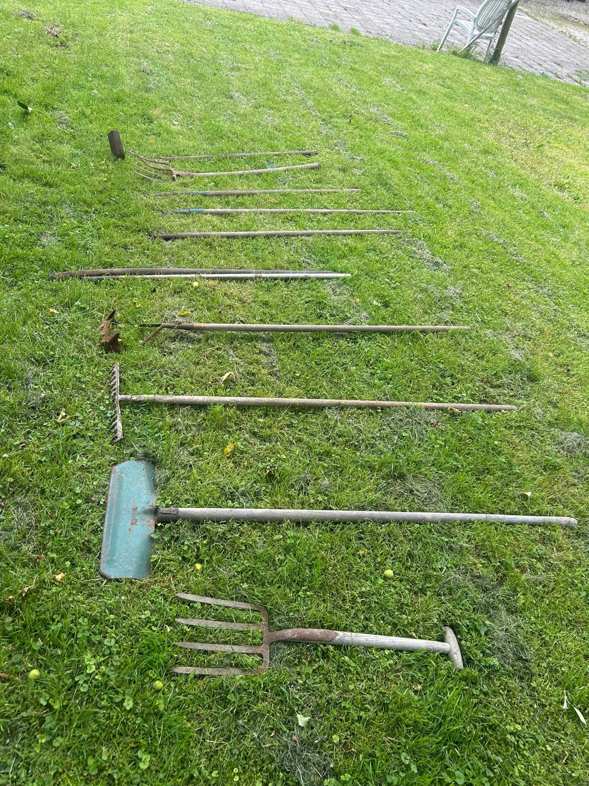Partij tuingereedschap, Tuin en Terras, Hand-tuingereedschap, Ophalen, Gebruikt, Schoffel