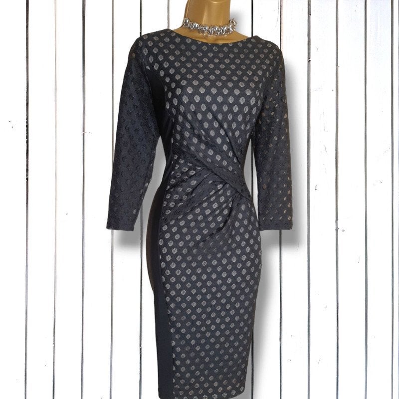 Phase Eight luxe mesh jurk zwart mooi dessin maat 40, Kleding | Dames, Maat 38/40 (M), Verzenden, Zwart, Nieuw
