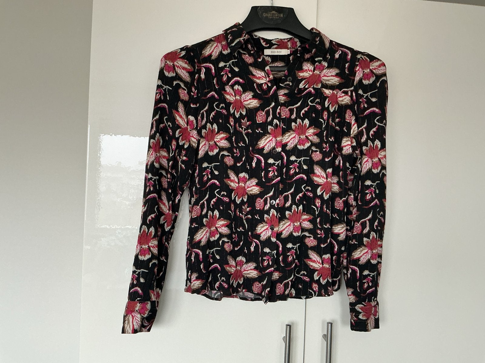 Sissy-Boy blouse met bloemenprint - Maat S, Ophalen of Verzenden, Zo goed als nieuw, Maat 36 (S), Zwart