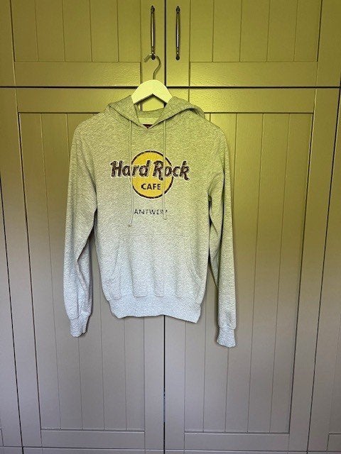 Hard Rock Café hoodie Antwerpen, Ophalen, Zo goed als nieuw, Maat 36 (S), Grijs