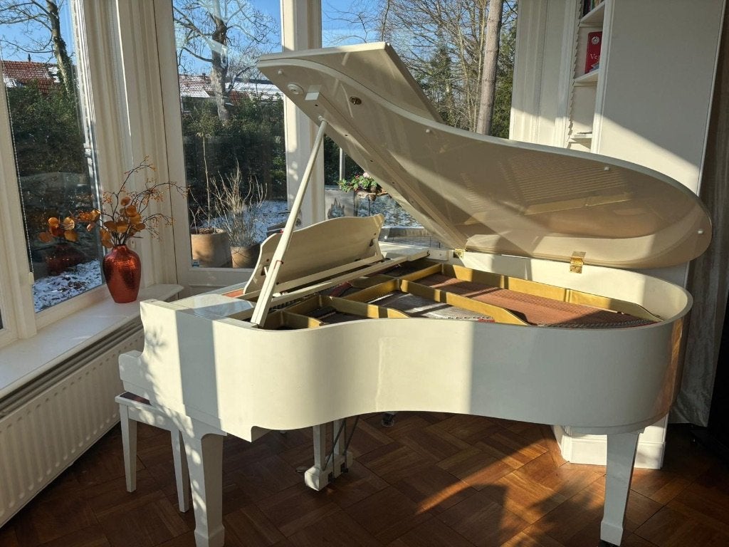 Yamaha G2 Akoestische Vleugel – Ivoor Wit Hoogglans, Muziek en Instrumenten, Piano's, Ophalen, Gebruikt, Wit, Hoogglans