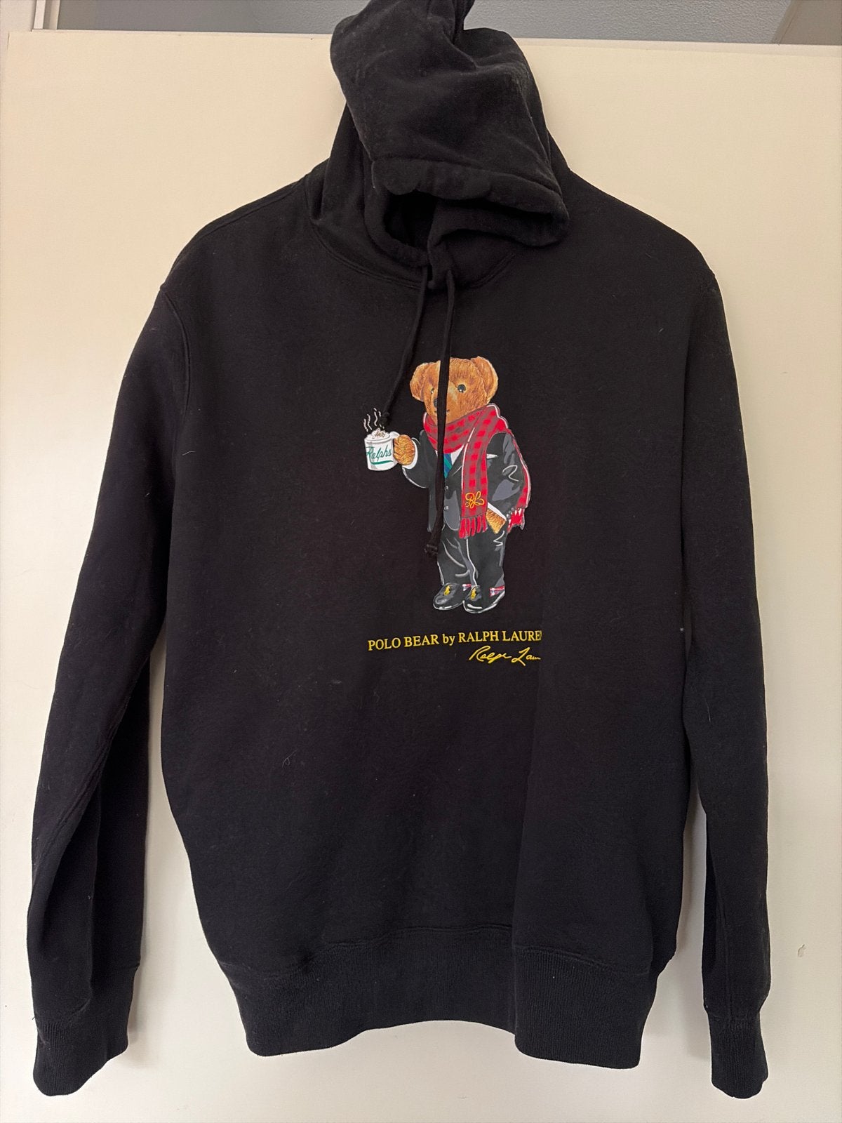Polo Ralph Lauren Polo Bear Hoodie Zwart Maat L, Ophalen of Verzenden, Gedragen, Maat 52/54 (L), Zwart