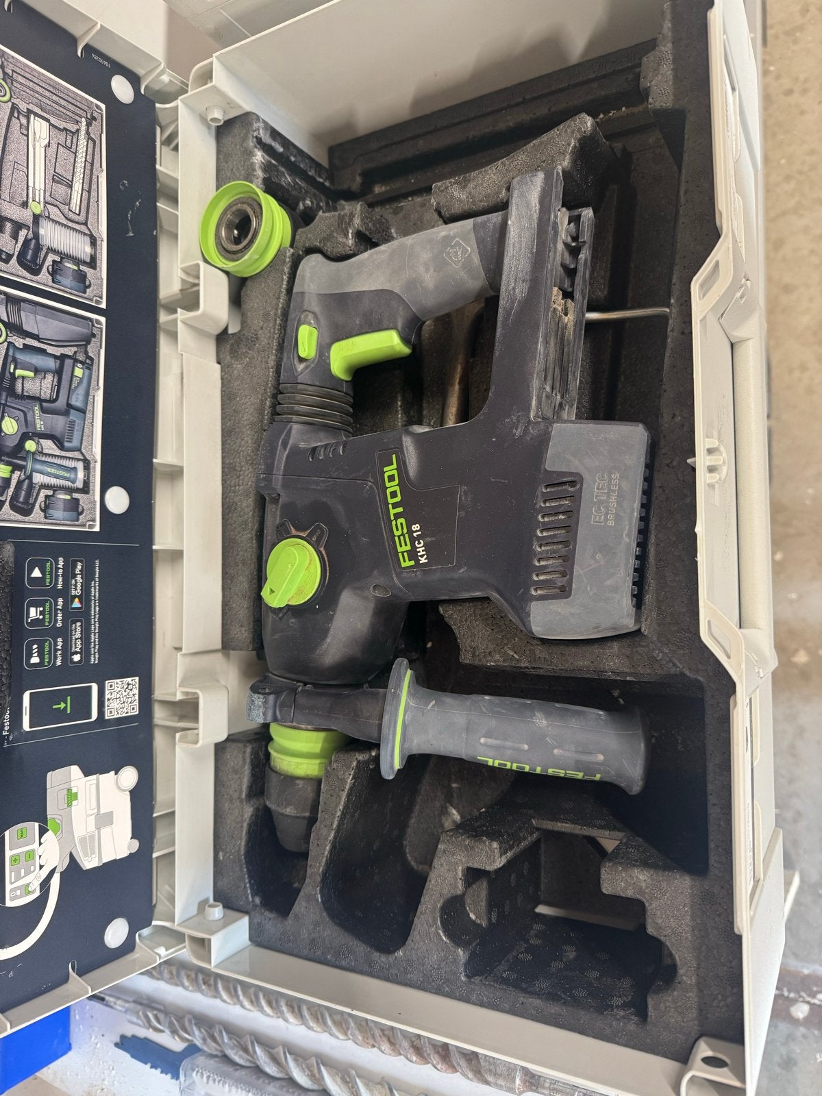 Festool KHC 18 Accu Boorhamer - Zo goed als nieuw, Ophalen, 600 watt of meer, Boor- en/of Breekhamer, Zo goed als nieuw