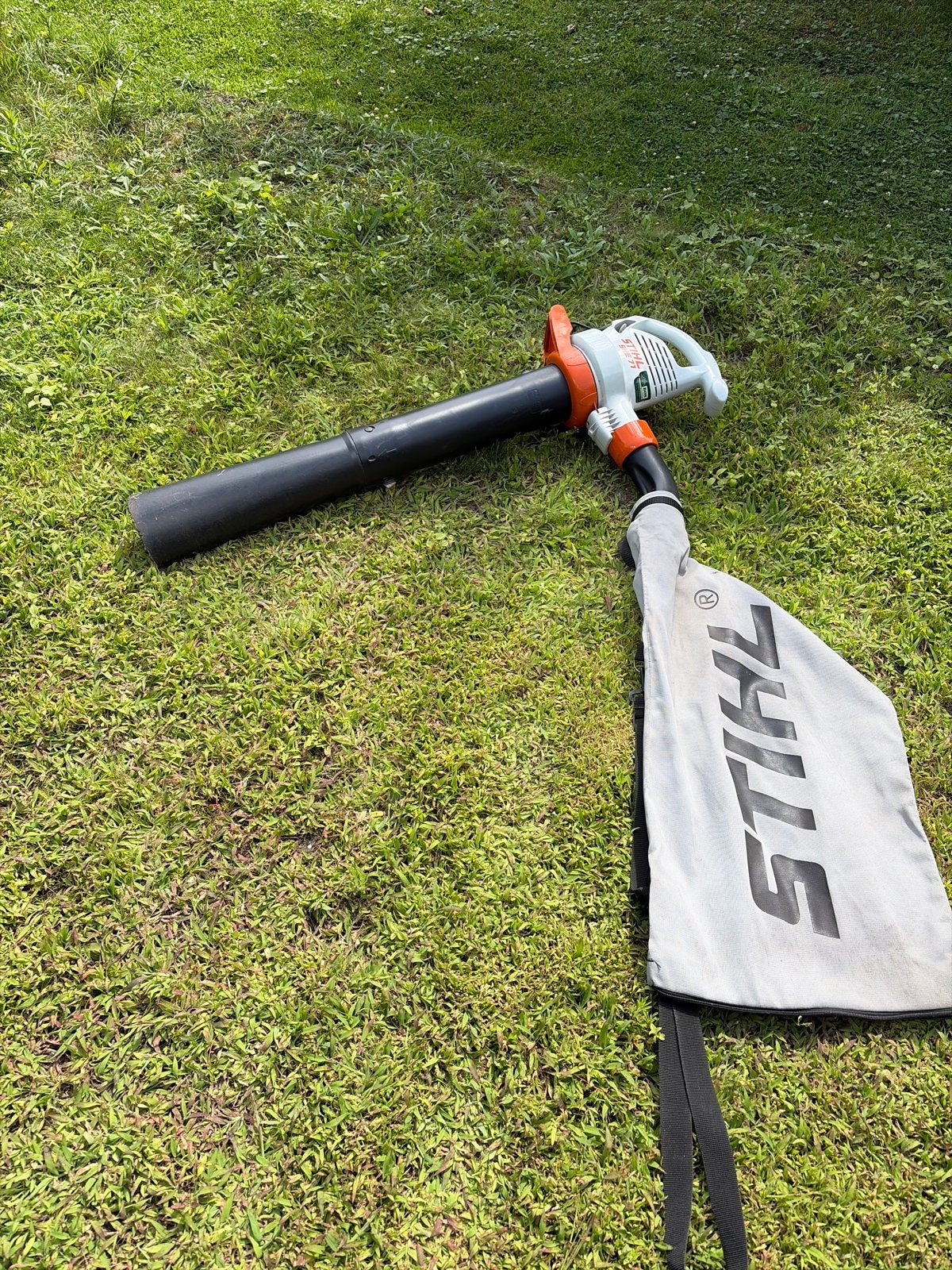 Stihl SHE 71 elektrische bladblazer/bladzuiger met opvangzak, Tuin en Terras, Ophalen, Gebruikt, Handgedragen, Met opvangzak