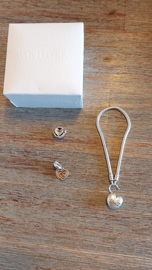 Pandora armband met bedels, Ophalen of Verzenden, Zo goed als nieuw, Zilver, Zilver