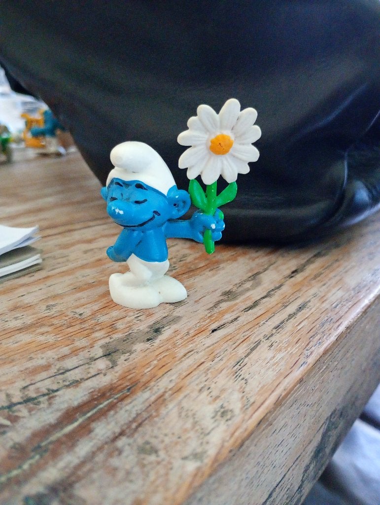 Verliefde smurf Peyo, Ophalen of Verzenden, Zo goed als nieuw, Overige Smurfen, Poppetje, Figuurtje of Knuffel