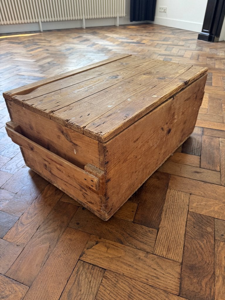 Prachtige vintage houten kist / opbergkist (65x40x30 cm), Ophalen, Minder dan 50 cm, Gebruikt, 50 tot 100 cm