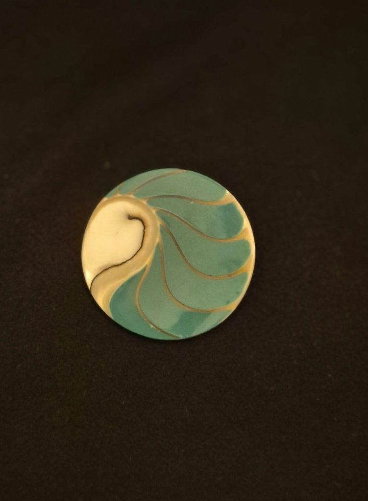 Mi Moneda munt 'Nautilus Turquoise' | maat L, Overige materialen, Overige voorstellingen, Ophalen of Verzenden, Zo goed als nieuw