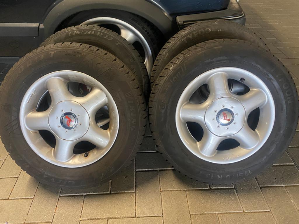 Setje banden velgen 13 inch 4x100, Ophalen