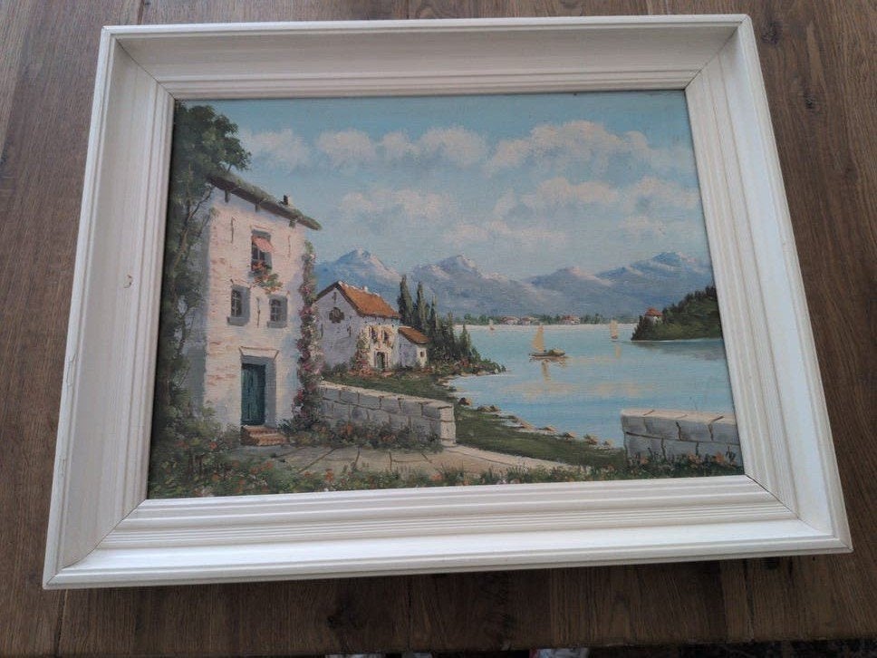 Schilderij Berglandschap van A. Torringa, Ophalen, Doek, Realistisch, Landschap