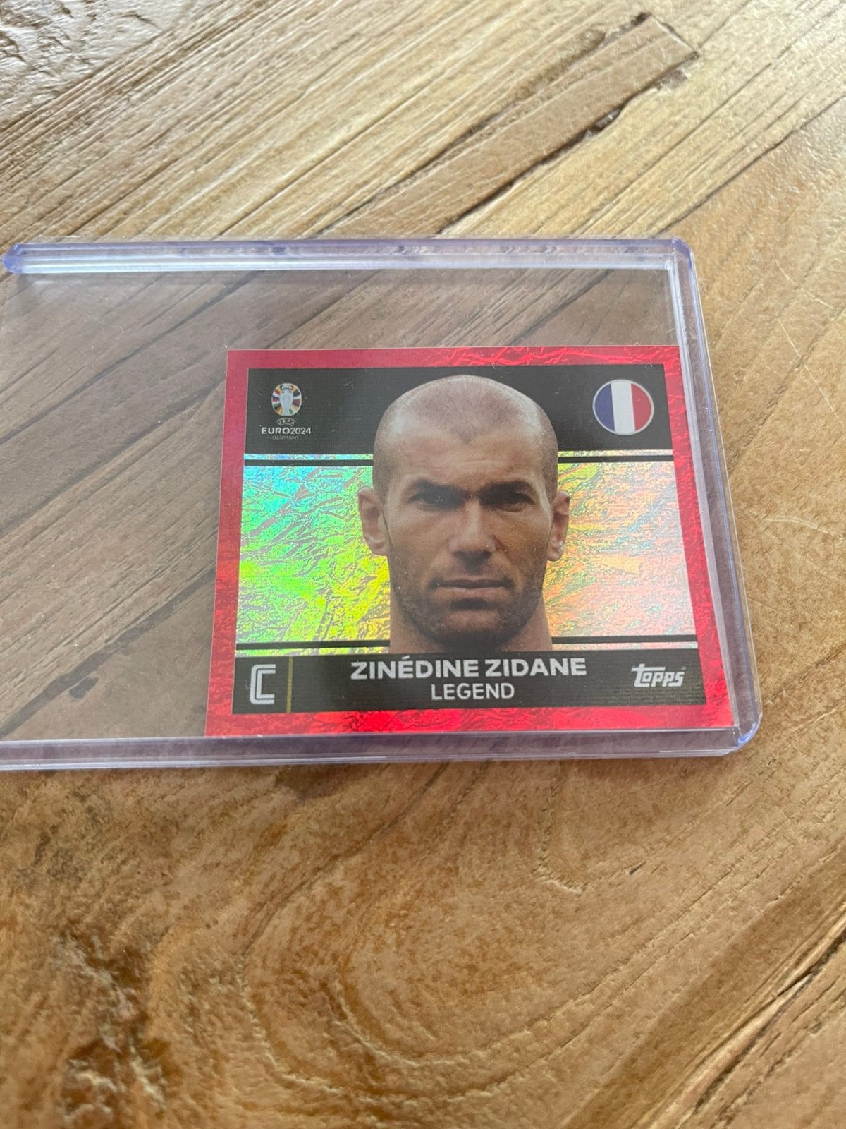 Zinedine Zidane Refractor Swiss Editie Euro 2024 Frankrijk, Ophalen of Verzenden, Zo goed als nieuw, Plaatje