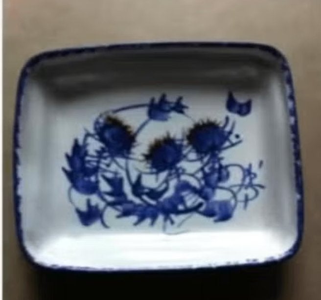Oven schaaltje blauw keramiek Br 20 L25 H4cm, Ophalen of Verzenden
