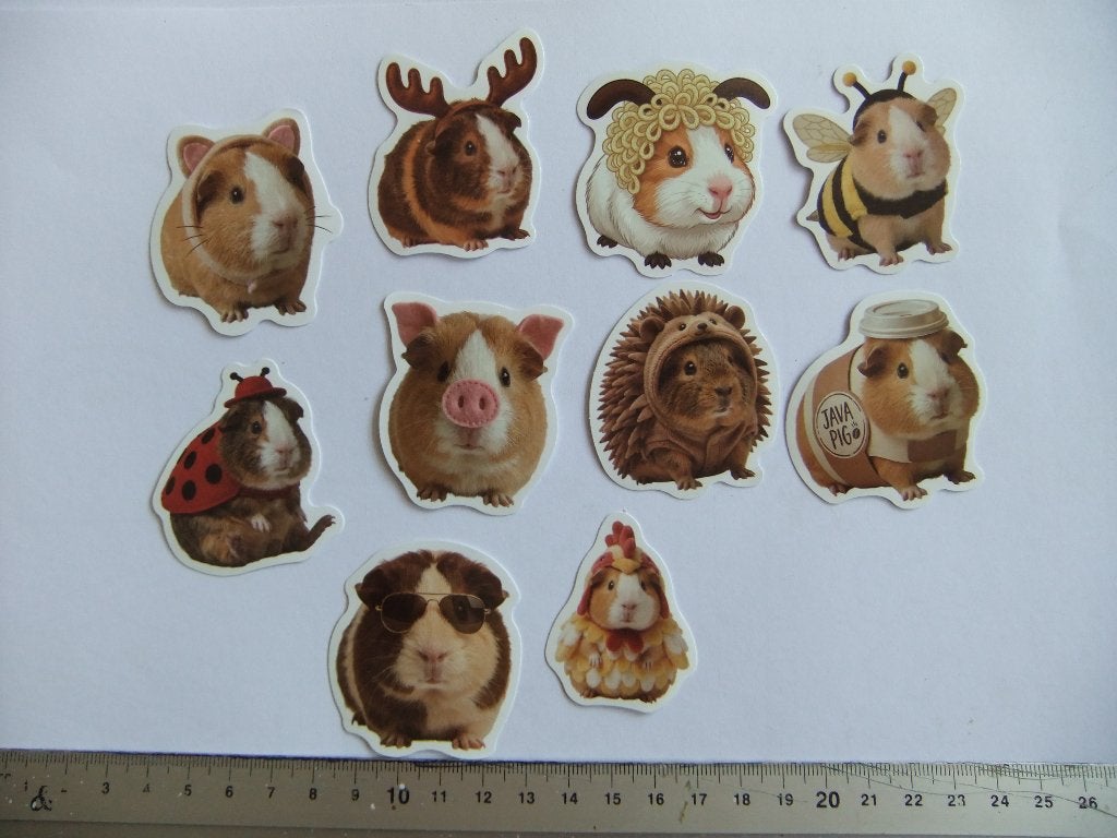 10  CAVIA  Polypropyleen stickers set 9, Verzenden