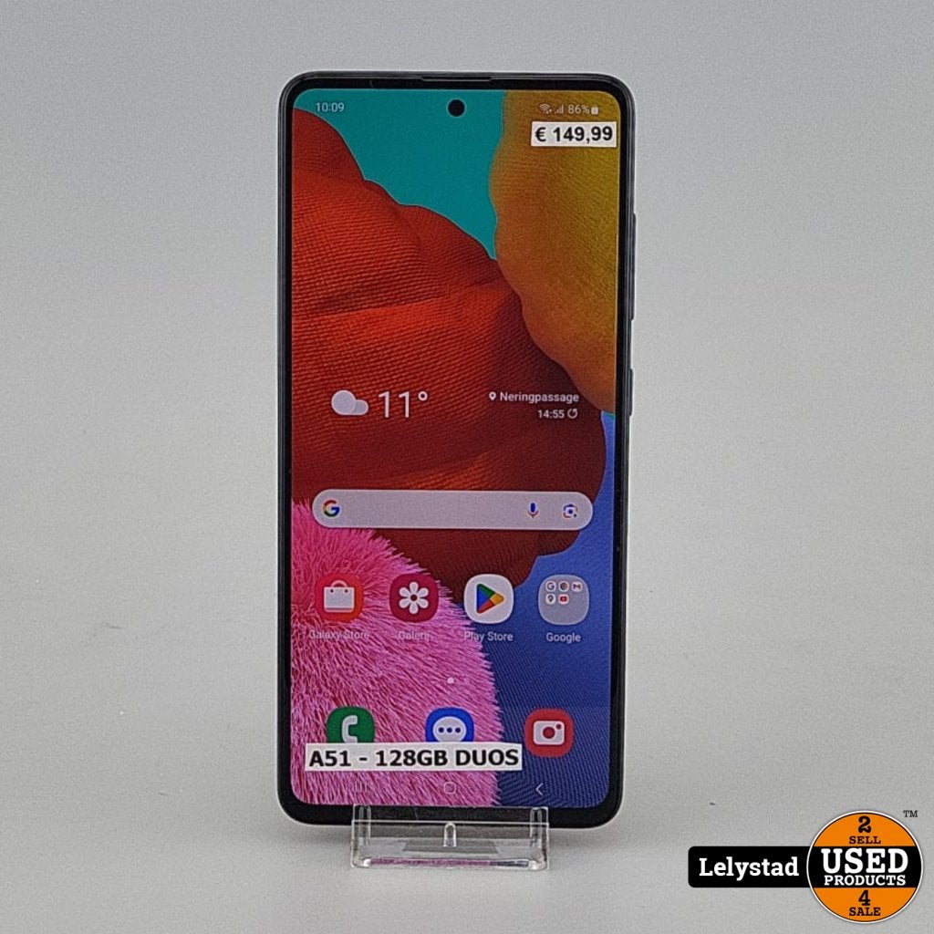 Samsung Galaxy A51 128GB DUOS Zwart/Blauw, Samsung, Gebruikt, Support@Samsung.com, 129, Samsung-ro, Yeongtong-gu
Suwon-si, Gyeonggi-do 16677
South Korea
