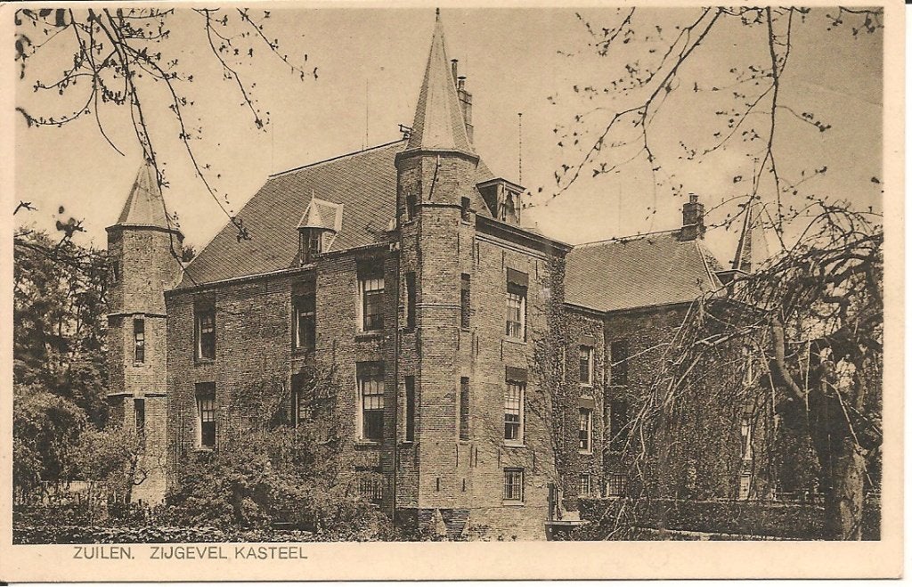 Ansichtkaart Kasteel Zuylen, Zijgevel, Utrecht, Ophalen of Verzenden, 1920 tot 1940, Ongelopen, Utrecht