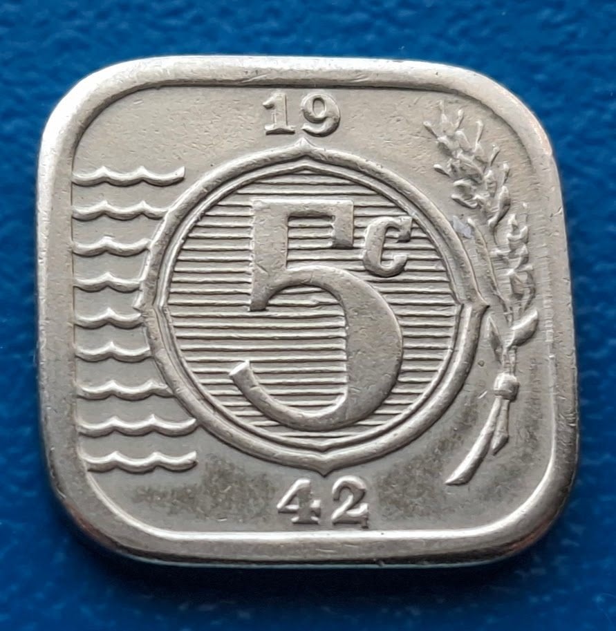 Nederland 5 cent 1942 (naslag), Verzenden, Koningin Wilhelmina, 5 cent, Losse munt