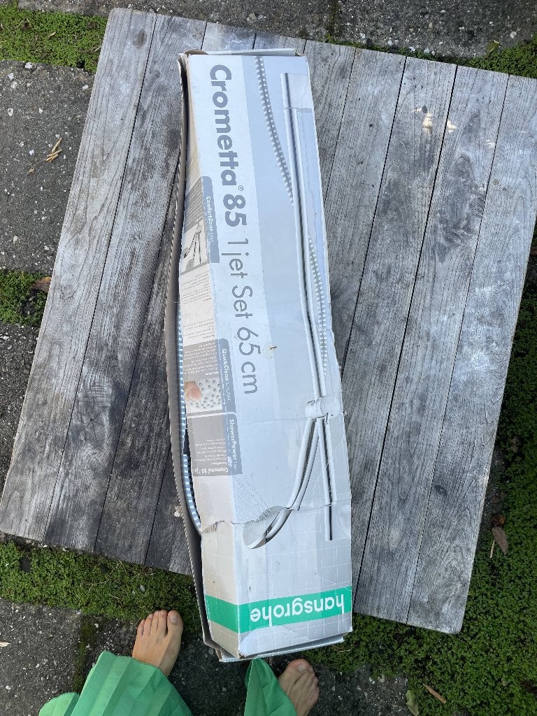 Nieuwe Crometta douchestang en douchekop 65 cm, Huis en Inrichting, Overige merken, Nieuw, Ophalen of Verzenden, Douche-accessoire