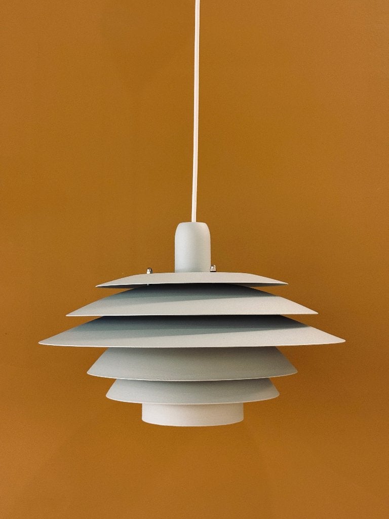 Vintage design hanglamp in heel zacht mintgroen, Sales@scandinavischelampen.nl, Metaal, Minder dan 50 cm, De Aarhof 31 Alphen aan den Rijn