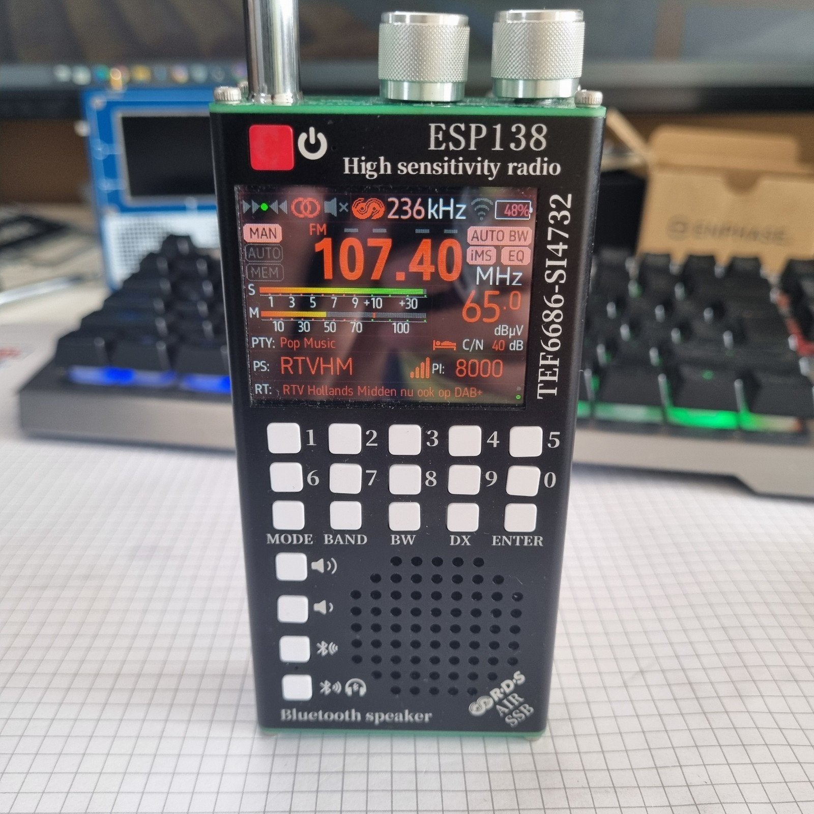 ESP138 - TEF6686, SI4732 2 chips in 1 radio, Telecommunicatie, Ophalen of Verzenden, Nieuw, Ontvanger