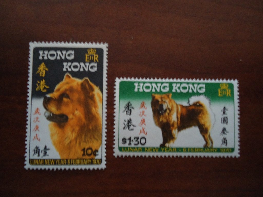 Honden China Hong Kong 1970, mi. 246-47 postfris, Ophalen of Verzenden, Postfris, Dier of Natuur
