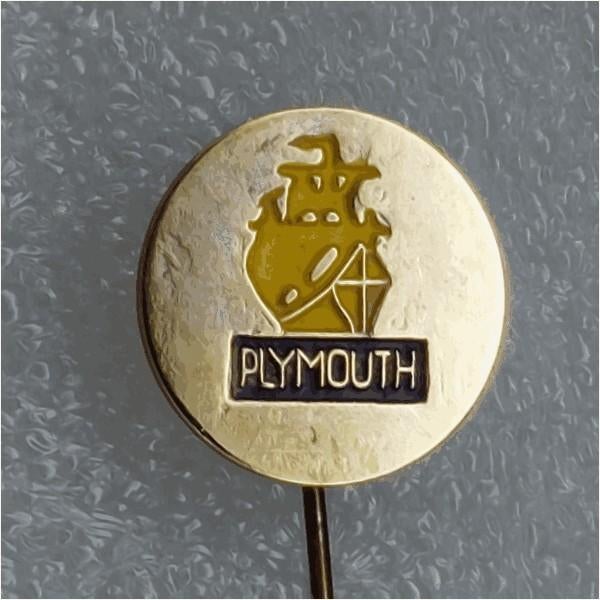 SP1484 Speldje Plymouth, Verzamelen, Speldjes, Pins en Buttons, Ophalen of Verzenden, Gebruikt, Overige onderwerpen
