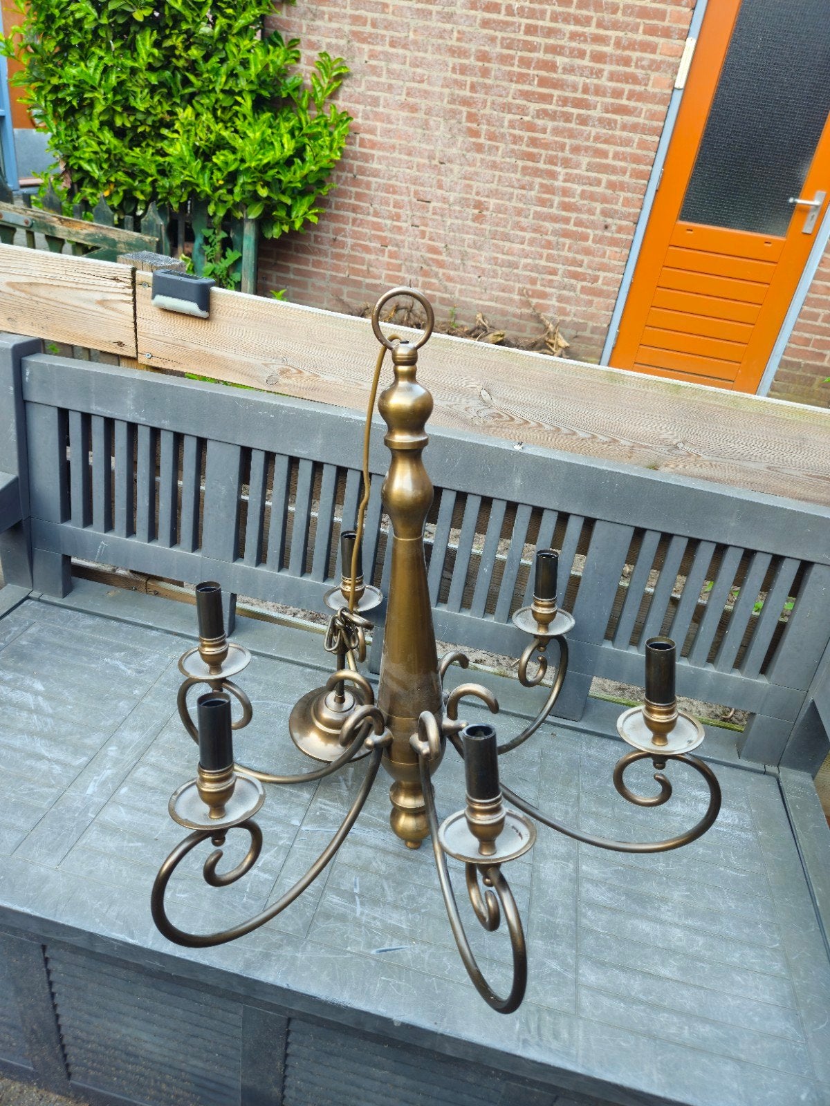 Vintage Kroonluchter Lamp, Ophalen