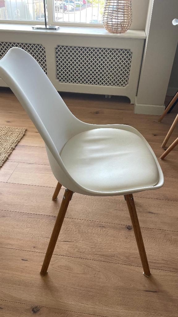 Eetkamer stoelen Jysk Kastrup, Gebruikt, Wit, Vijf, Zes of meer stoelen, Ophalen