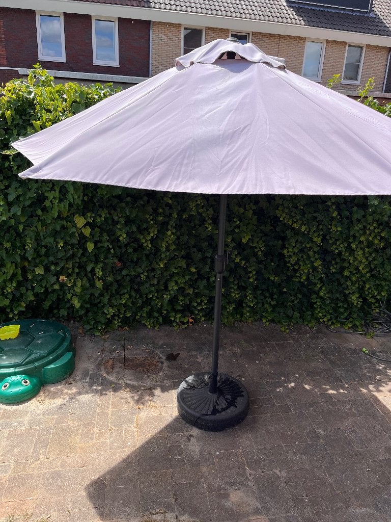 zweefparasol met voet, Tuin en Terras, Parasols, Ophalen, Gebruikt, Zweefparasol