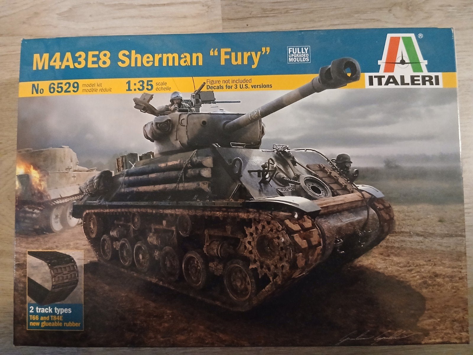 Italeri M4A3E8 Sherman "Fury" modelbouw kit, Tank, Italeri, 1:32 tot 1:50, Nieuw