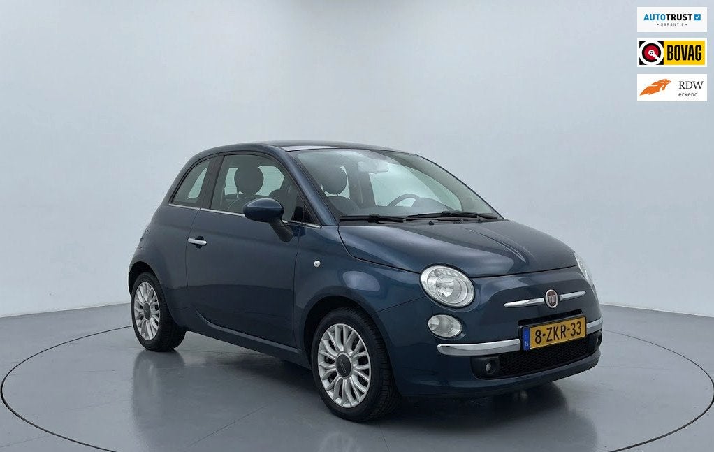 Fiat 500 0.9 TwinAir Turbo Lounge | NAP | Bluetooth | PANO |, Stof, Gebruikt, Met garantie (alle), 905 kg