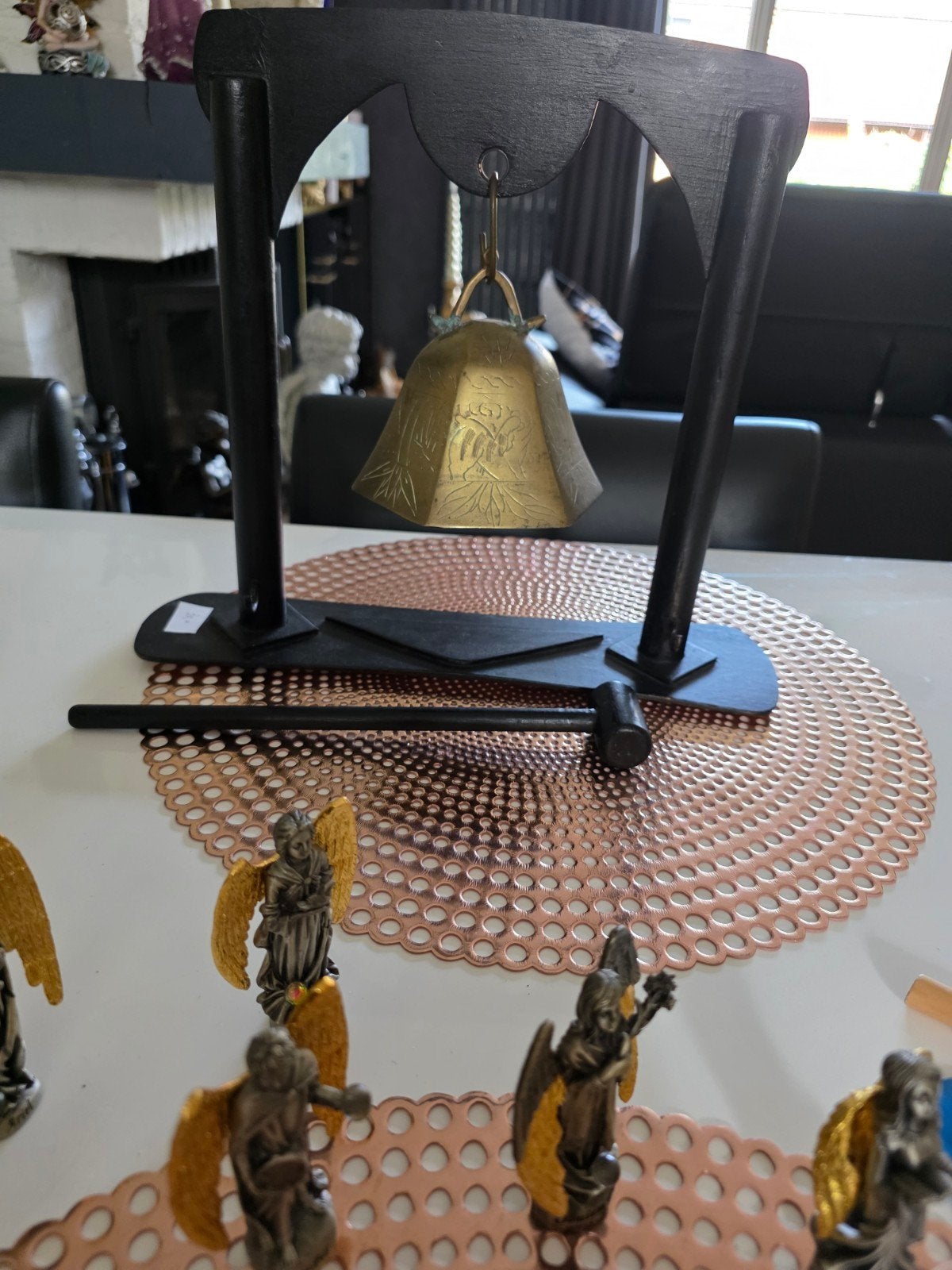 Antieke bronzen bel zonder klepel. Blikvanger., Ophalen of Verzenden, Gelezen, Spiritualiteit algemeen, Overige typen