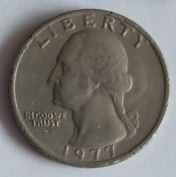 Washington 1977 quarter dollar visje, volgnr 64, Postzegels en Munten, Munten | Amerika, Ophalen of Verzenden, Noord-Amerika, Losse munt