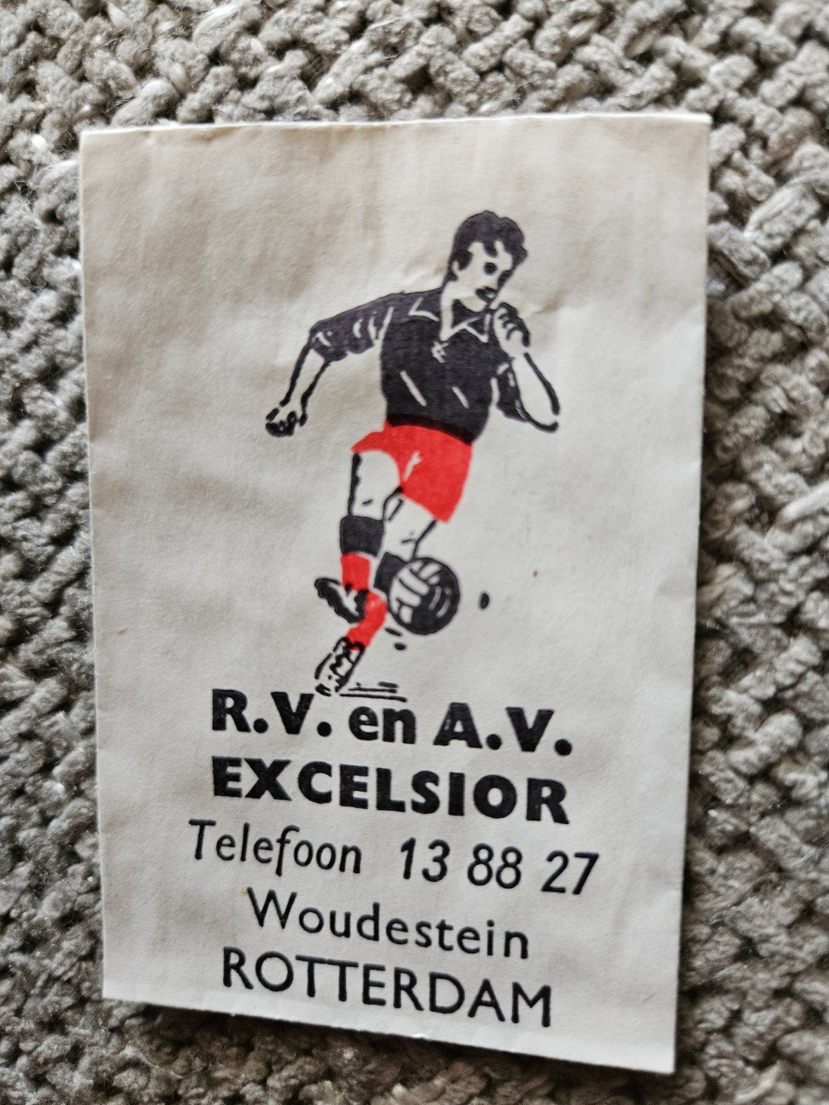 R.V. en A.V. Excelsior Woudestein Rotterdam, Ophalen of Verzenden, Gebruikt, Overige binnenlandse clubs, Overige typen