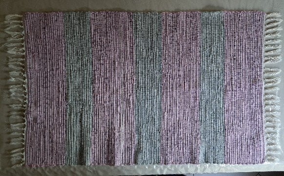 Geweven mat, 50 tot 100 cm, Grijs, Rechthoekig, Gestreept