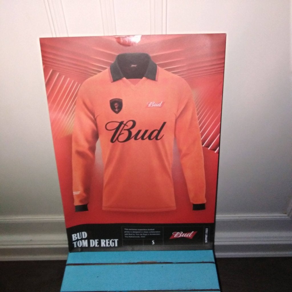 Budweiser supportersshirt Nederlands elftal uit 2022 3 maten, Ophalen, Zo goed als nieuw, Overige binnenlandse clubs, Shirt